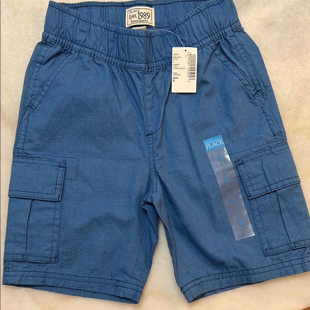 The Children's Place Blue Casual Shorts with Elastic Waistband